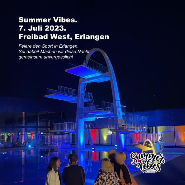 Ein unvergesslicher Sommerabend erwartet dich bei den Summer Vibes 2023 - Das Sommerfest des Erlanger Sports! am Fr. 7.7.23