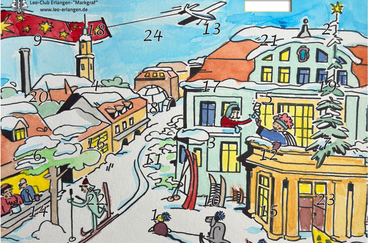 Tue Gutes und gewinne dabei - der Leo Adventskalender für Erlangen