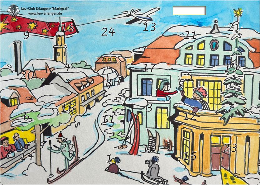 Mit dem Kauf des Leo-Adventskalenders Erlanger Projekte unterstützen