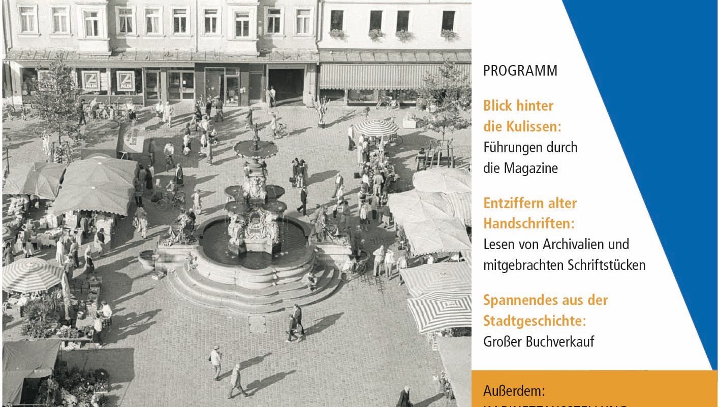Am So. 3.3. ist "Tag des Stadtarchivs" und der Ausstellungsbeginn 650 Jahre Märkte in Erlangen