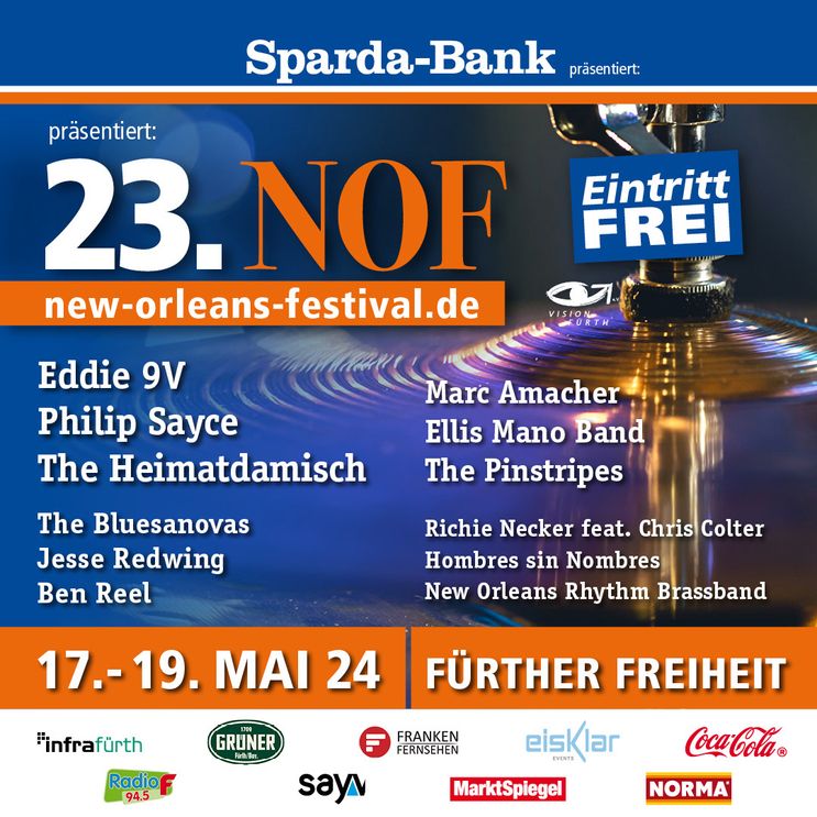  Soul, Blues, Folk und Rock for free beim New Orleans Festival auf der Fürther Freiheit