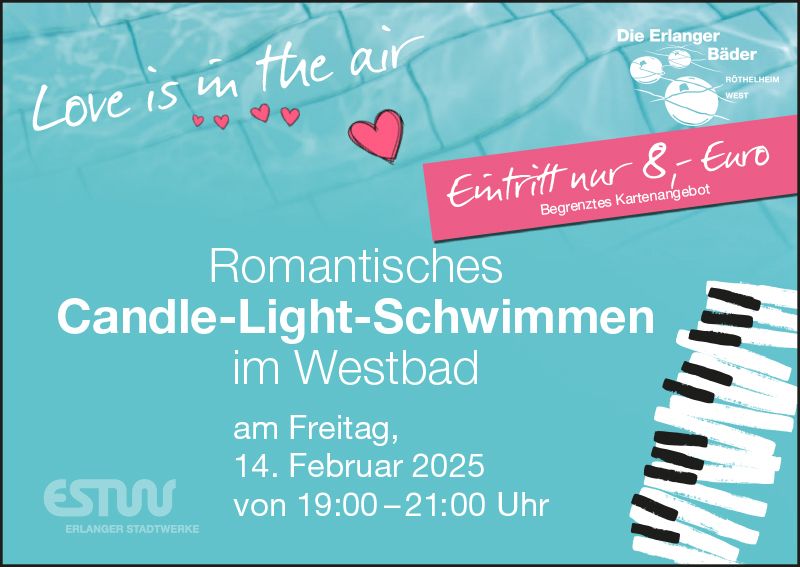 Candle-Light-Schwimmen im Westbad. Ein Abend der Entspannung