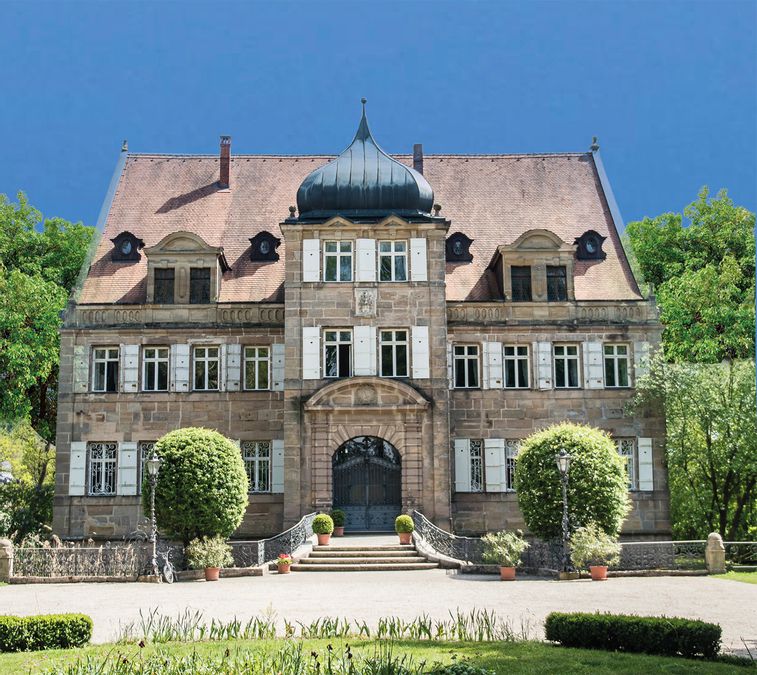 Schloss Dürrenmungenau in idyllischer Lage während der Gartenmesse GartenLust 2026 in Franken
