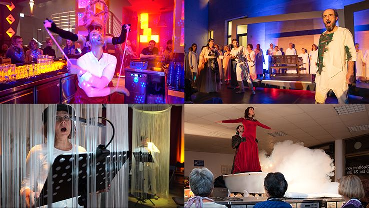 Kulturveranstaltungen in Nürnberg: Aufführung der Pocket Opera Company in einem einzigartigen Setting.