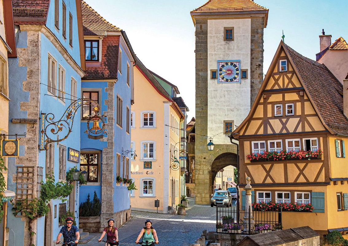 Das Weltkulturerbe Rothenburg ist einen Station beim Taubertal Panoramaweg