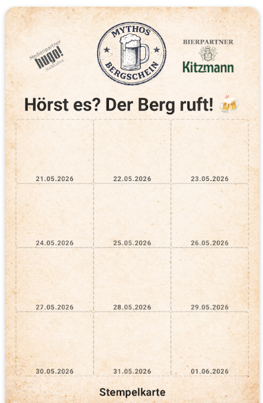 Zeige deine Liebe zur Bergkirchweih, mache den "Großen Bergschein"