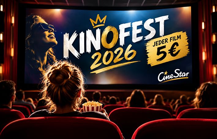 KINOFEST 2026 im CineStar Erlangen am 12. und 13. September – jeder Film nur 5 Euro