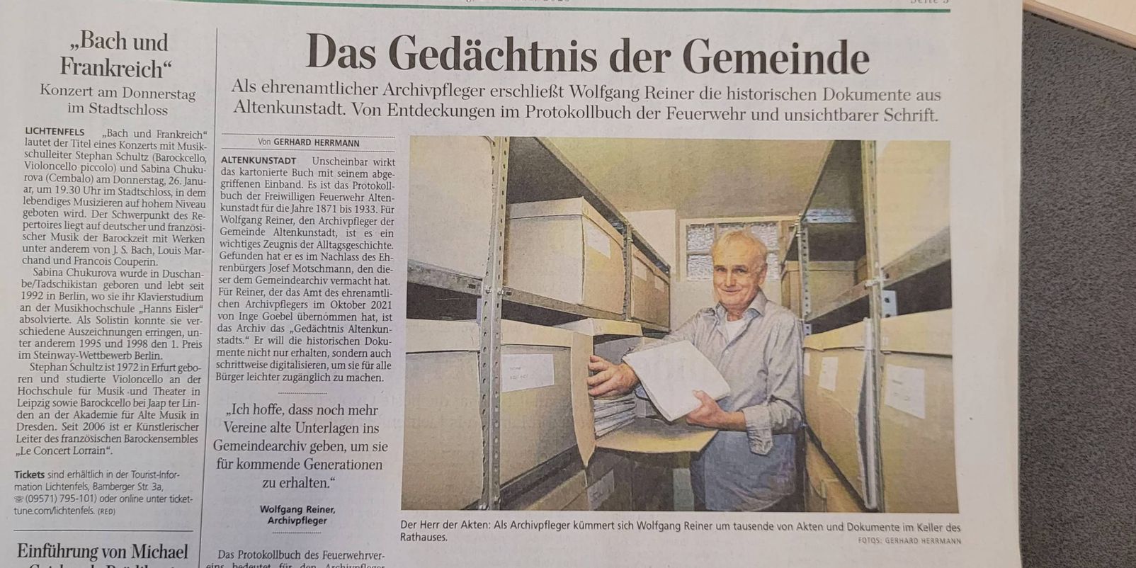 Archivpfleger im Ruhestand