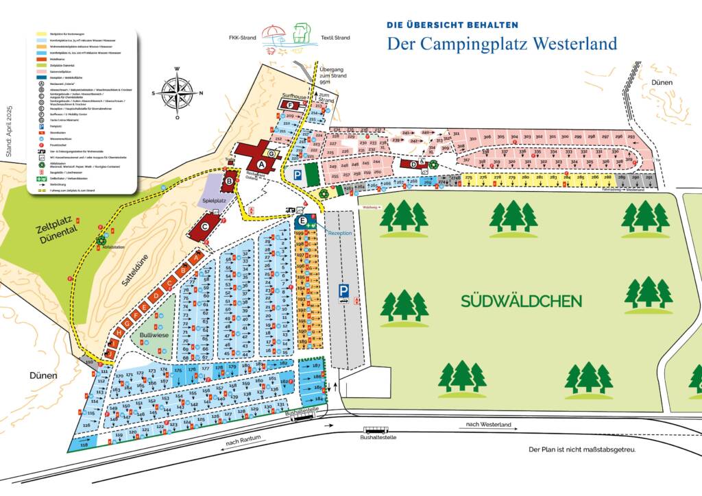 Platzplan Campingplatz Westerland