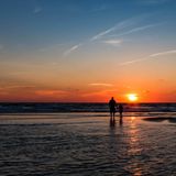 Sonnenuntergang am Meer vor Sylt