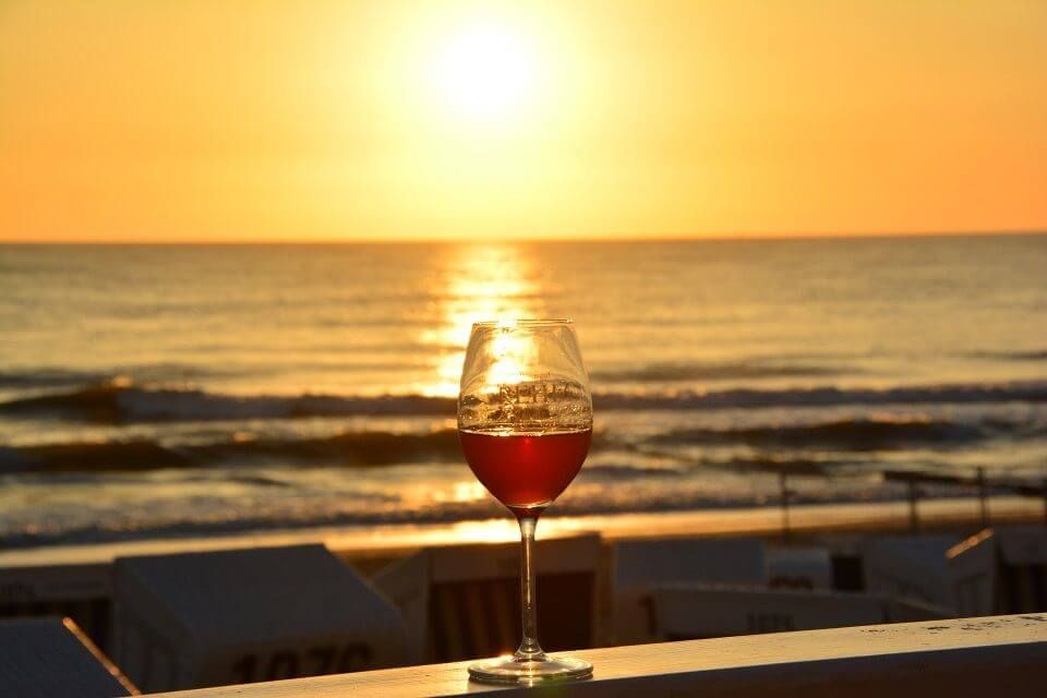 Winzerfest auf Sylt beim Sonnenuntergang