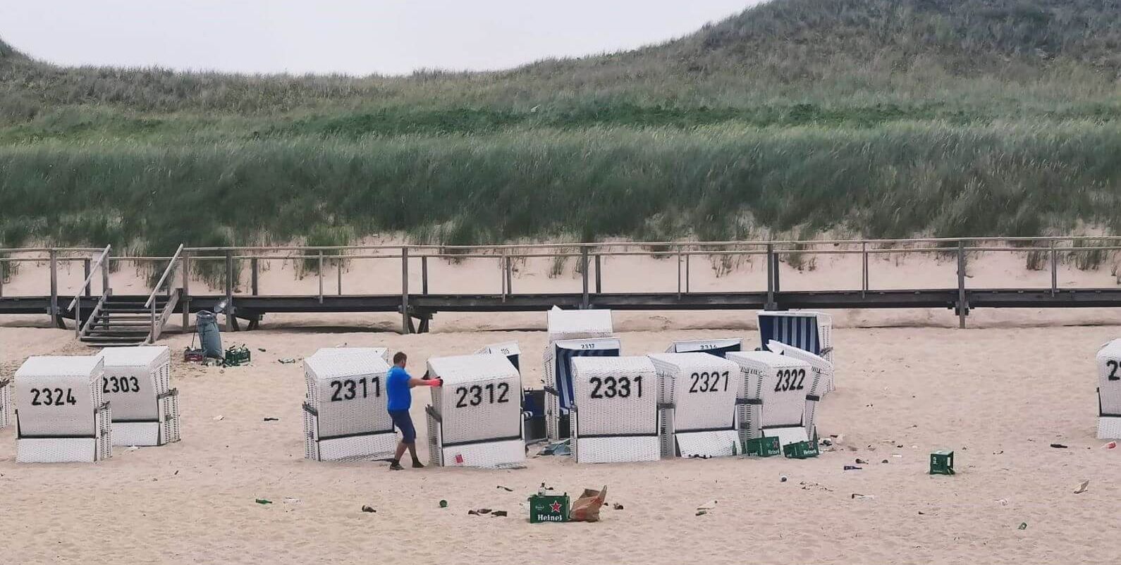 Einsatz mit den Strandsammlern