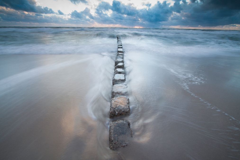 Buhne in der Nordsee vor Sylt