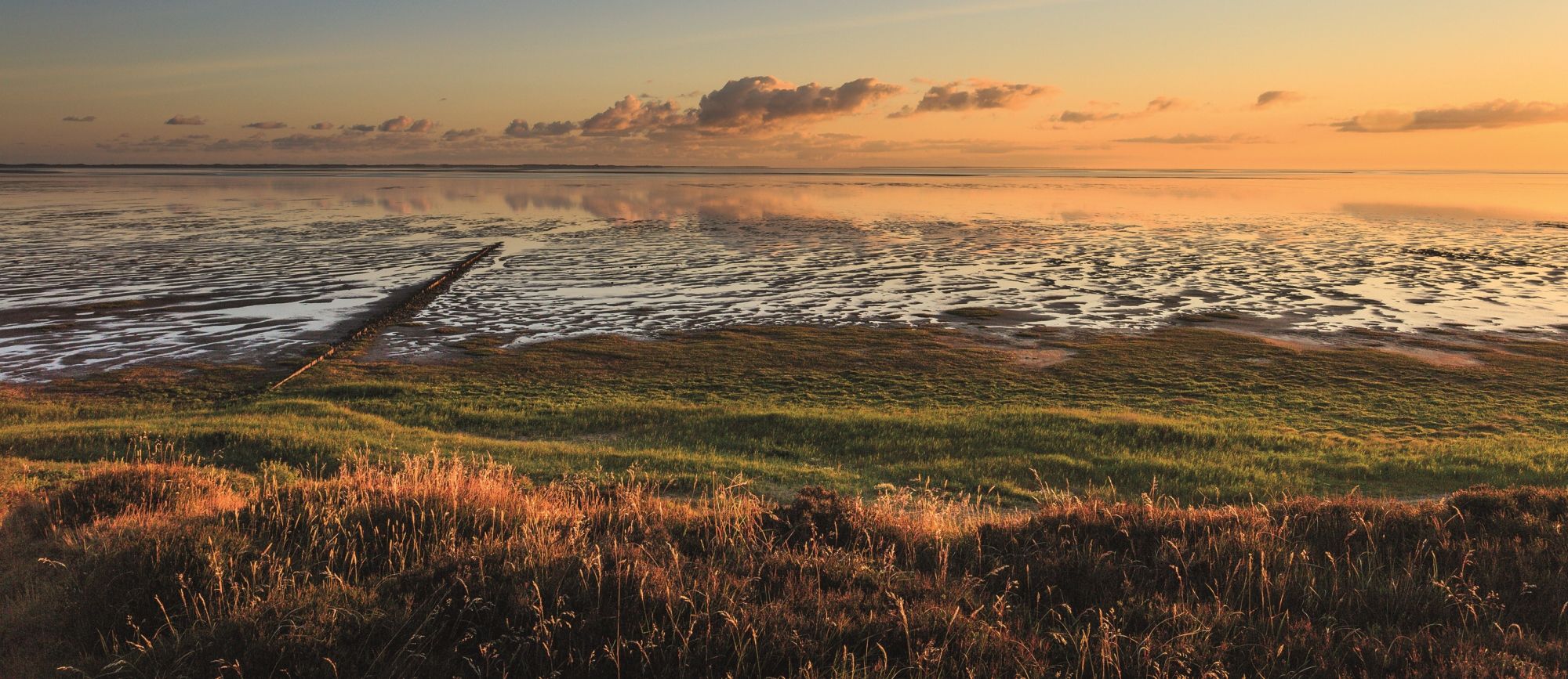Morgenstimmung über dem Wattenmeer in Morsum