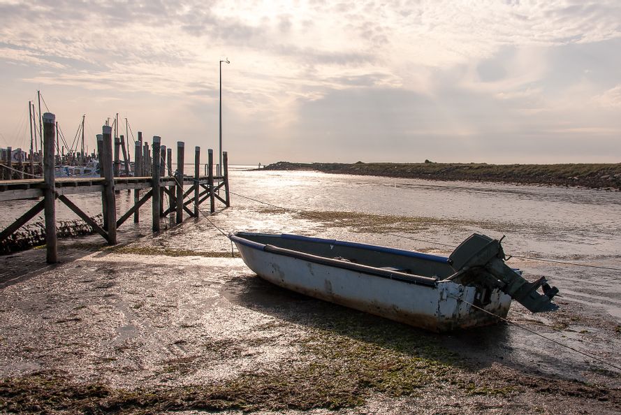 Hafen Rantum mit Boot