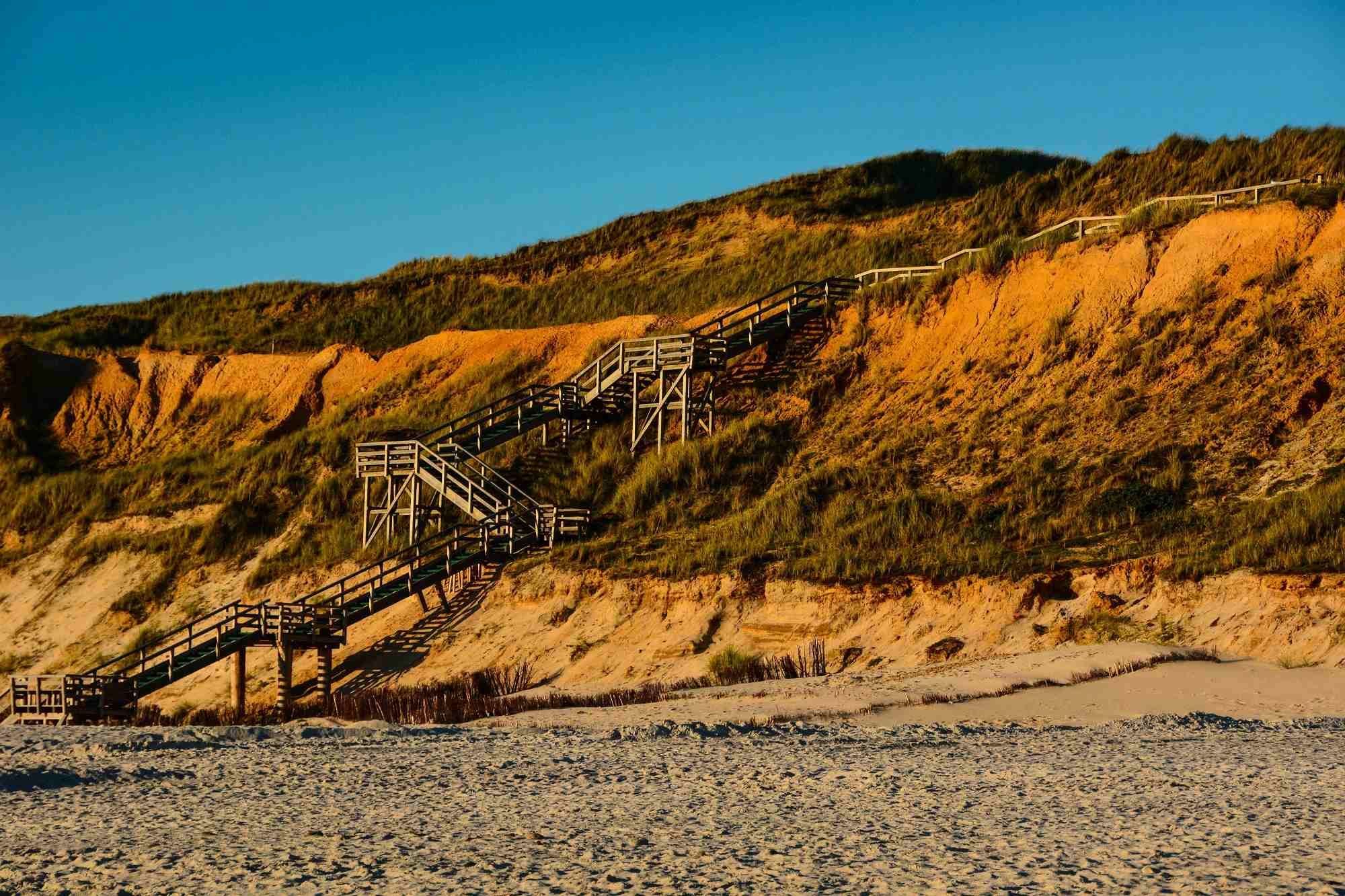 Strandtreppe vom Roten Kliff