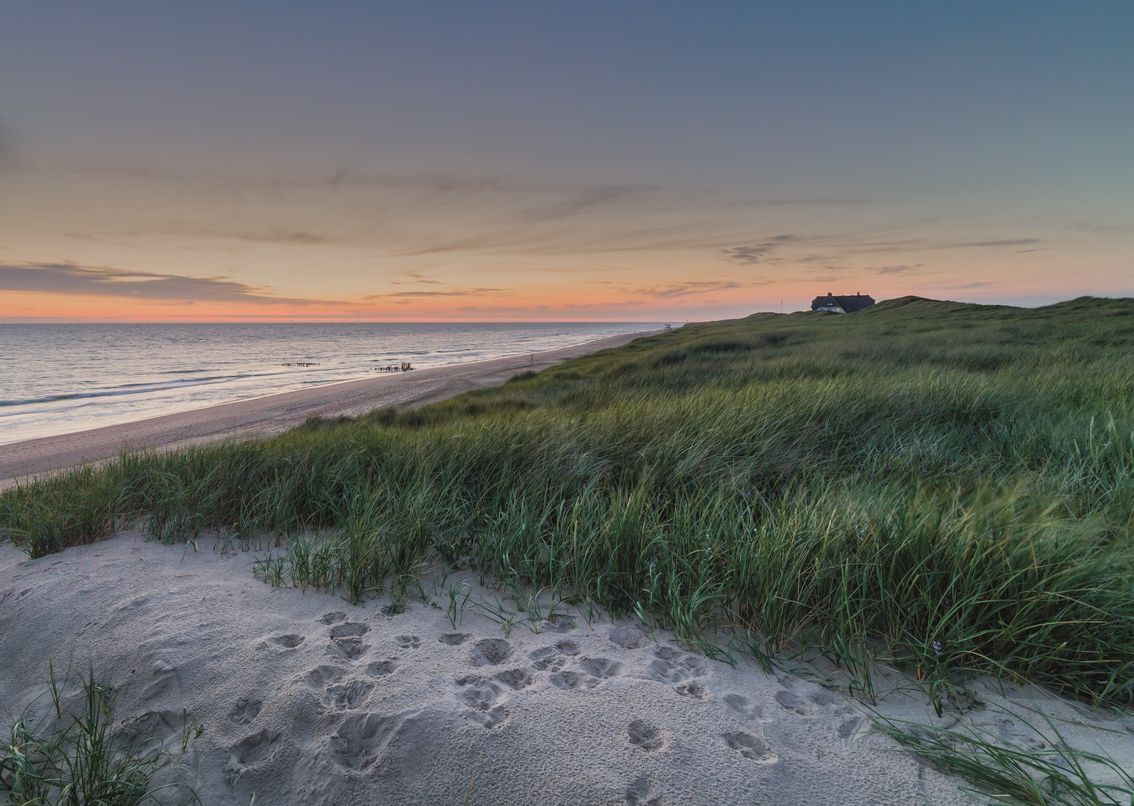 Strandübergang in Rantum Düne Sonnenuntergang