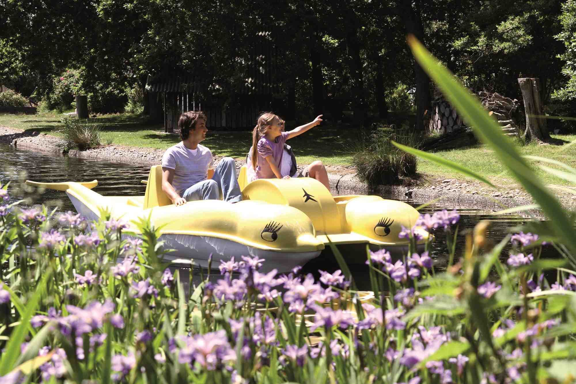 Tretbootfahren im Tierpark Tinnum