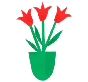 Bastelanleitung aus der Villa Kunterbunt auf Sylt für einen Frühlingsblumenstrauß 