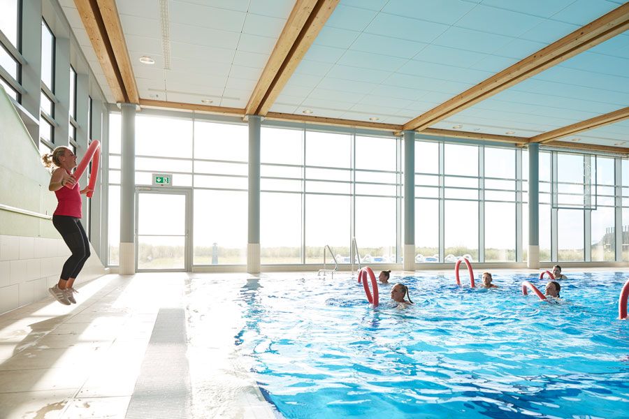 Aquafitness im Sportbecken der Sylter Welle