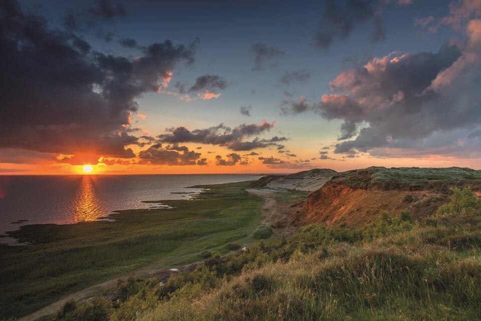 Das Morsum Kliff bei Sonnenaufgang