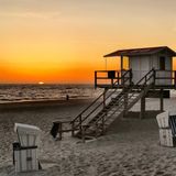Sonnenuntergang am Strand auf Sylt