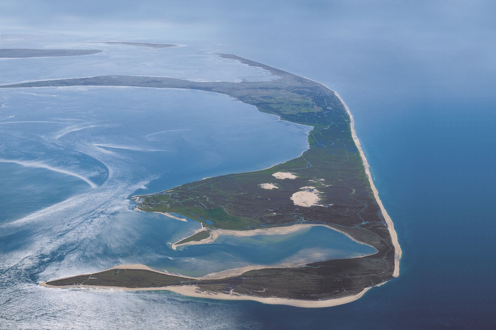 Luftaufnahme von der Insel Sylt aus 3000m Höhe