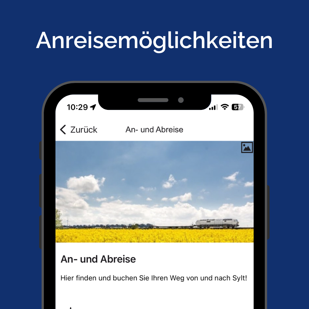 Anreise der iSylt-App