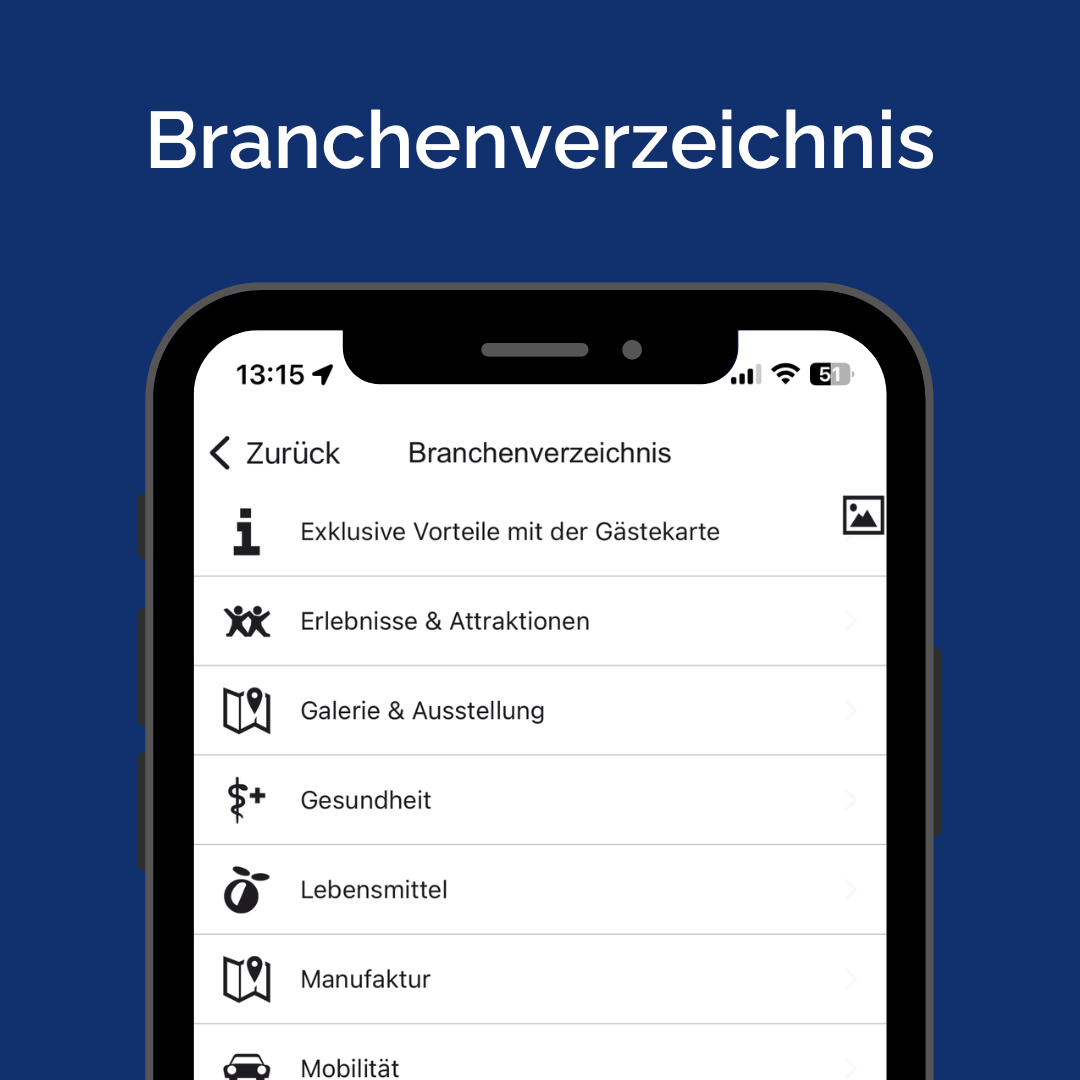Branchenverzeichnis in der iSylt-App