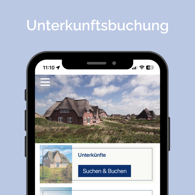 Unterkunftsbuchung in der iSylt-App