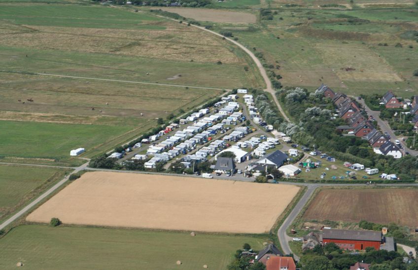 Luftaufnahme des Campingplatz Südhörn in Tinnum