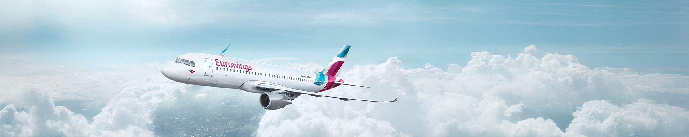 Eurowings Flugzeug in der Luft