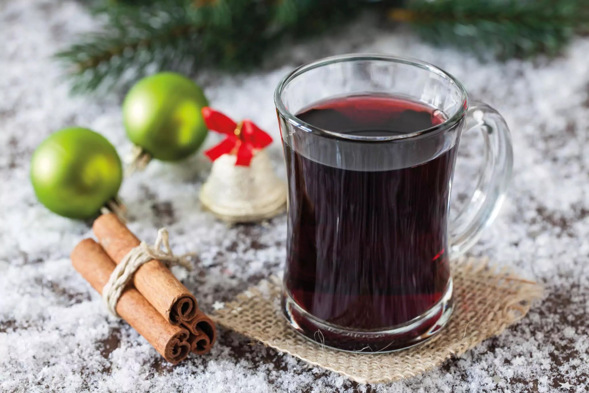 Glühwein im Glas