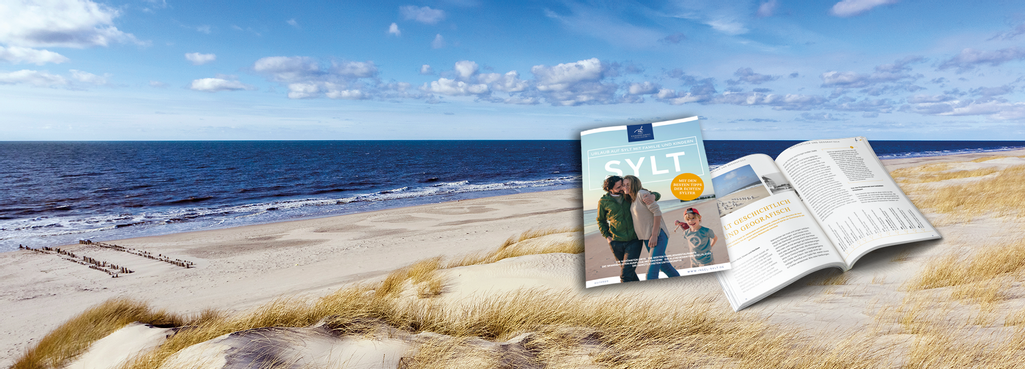 Fotomontage aus E-Book Reiseführer auf Sylter Düne