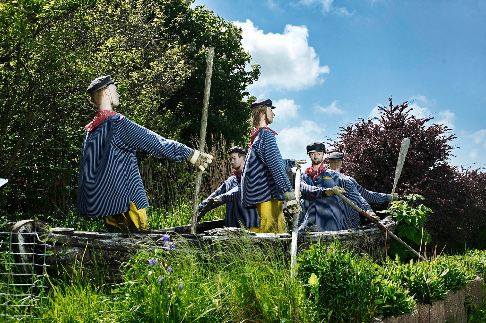 Eisboot am Ortseingang von Morsum auf Sylt