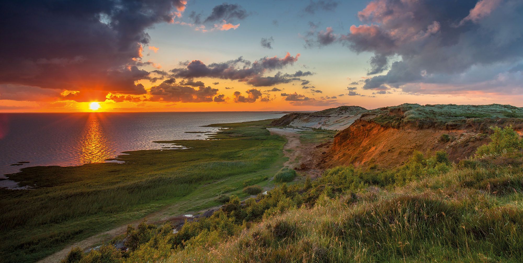 Sonnenaufgang über den Morsum Kliff