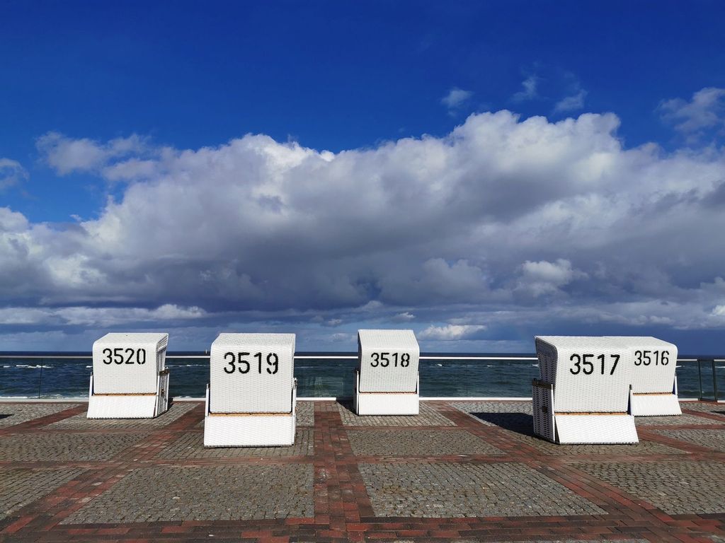 Drehbarriere, Barrierefreundliche Strandkörbe auf der oberen Promenade von Westerland