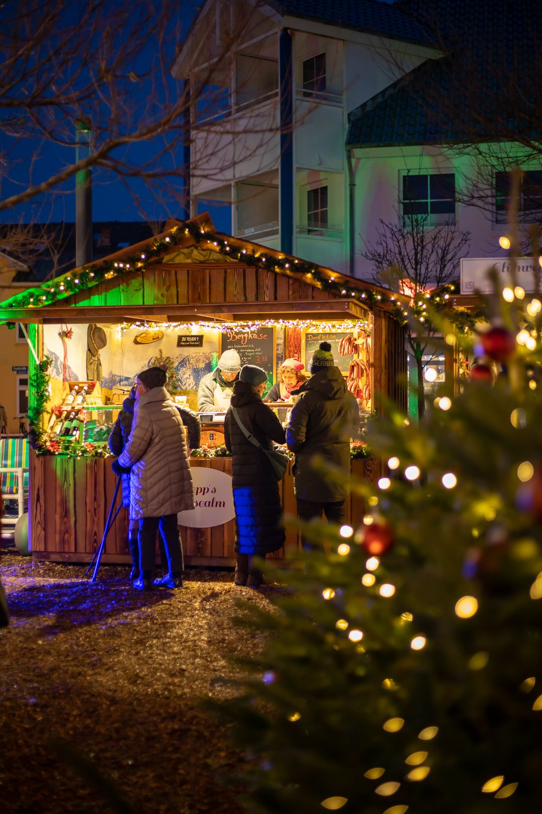 Buden auf dem Sylter Wintermarkt