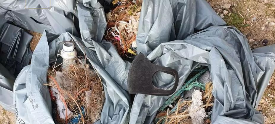 Meeresmüll nach Strandreinigung Sylt