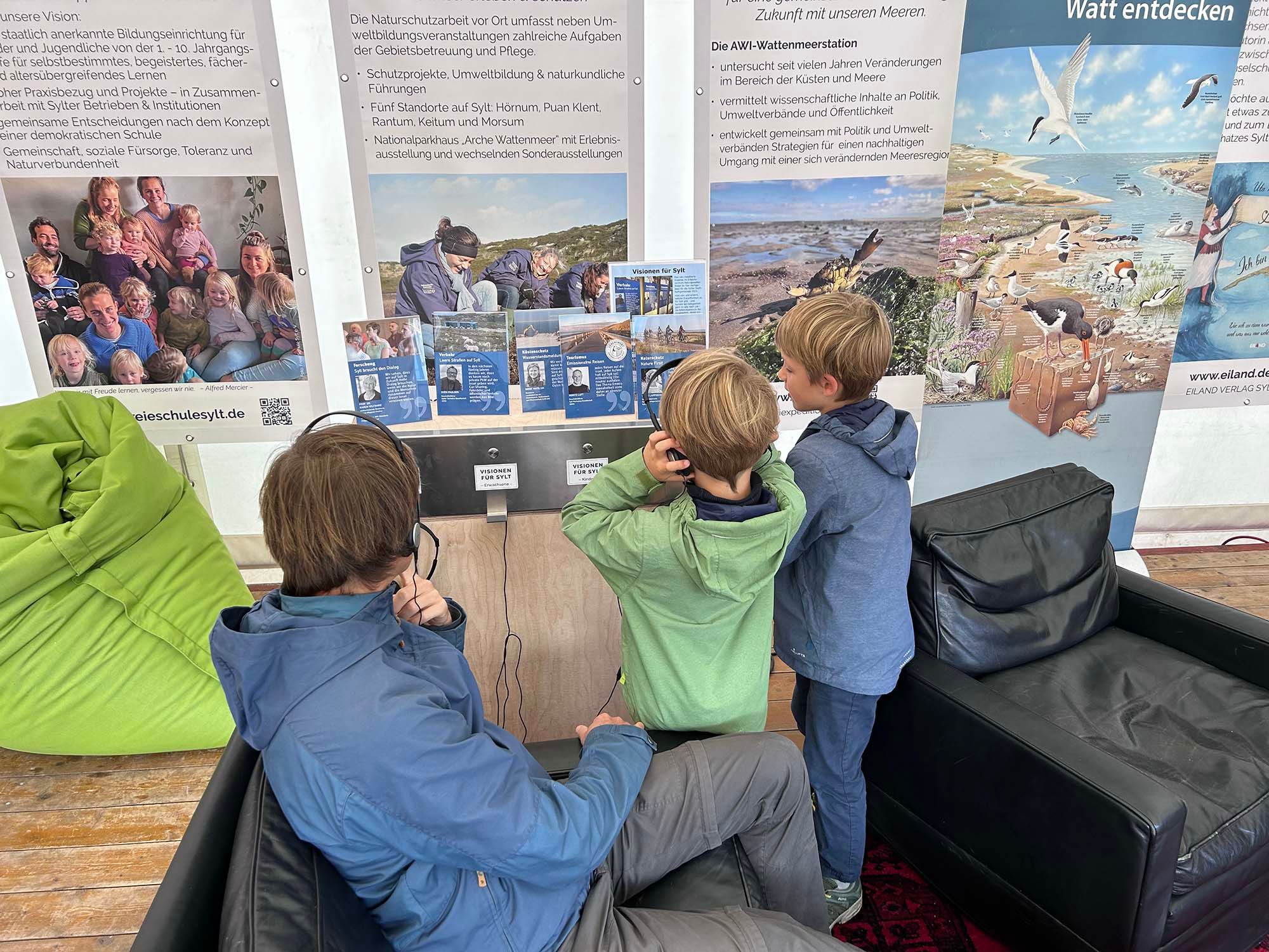 Audiostation im Nachhaltigkeitszelt auf dem Windsurf World Cup Sylt