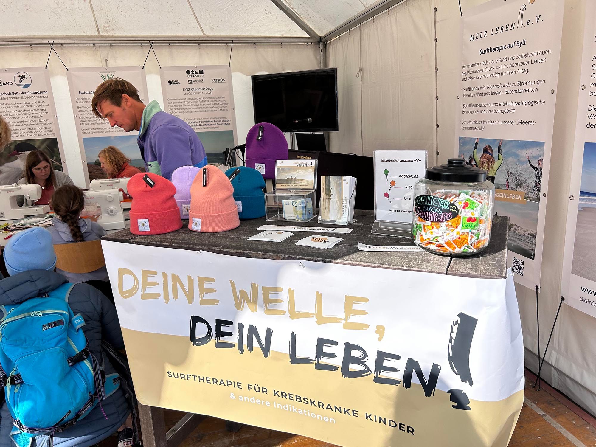 MeerLeben e.V. im Nachhaltigkeitszelt auf dem Windsurf World Cup Sylt