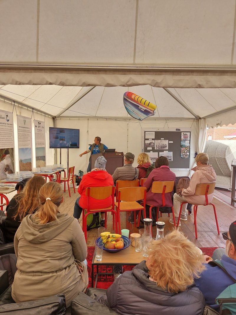 Vortrag im Nachhaltigkeitszelt auf dem Windsurf World Cup Sylt
