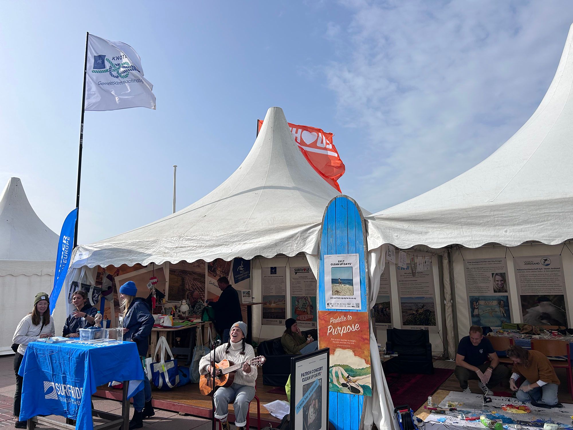 Nachhaltigkeitszelt auf dem Windsurf World Cup Sylt