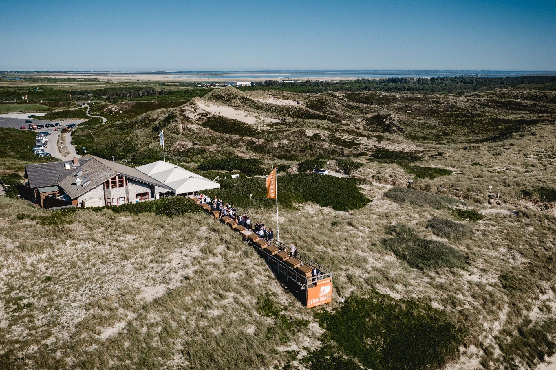 Restaurant Strandoase in Westerland Luftaufnahme