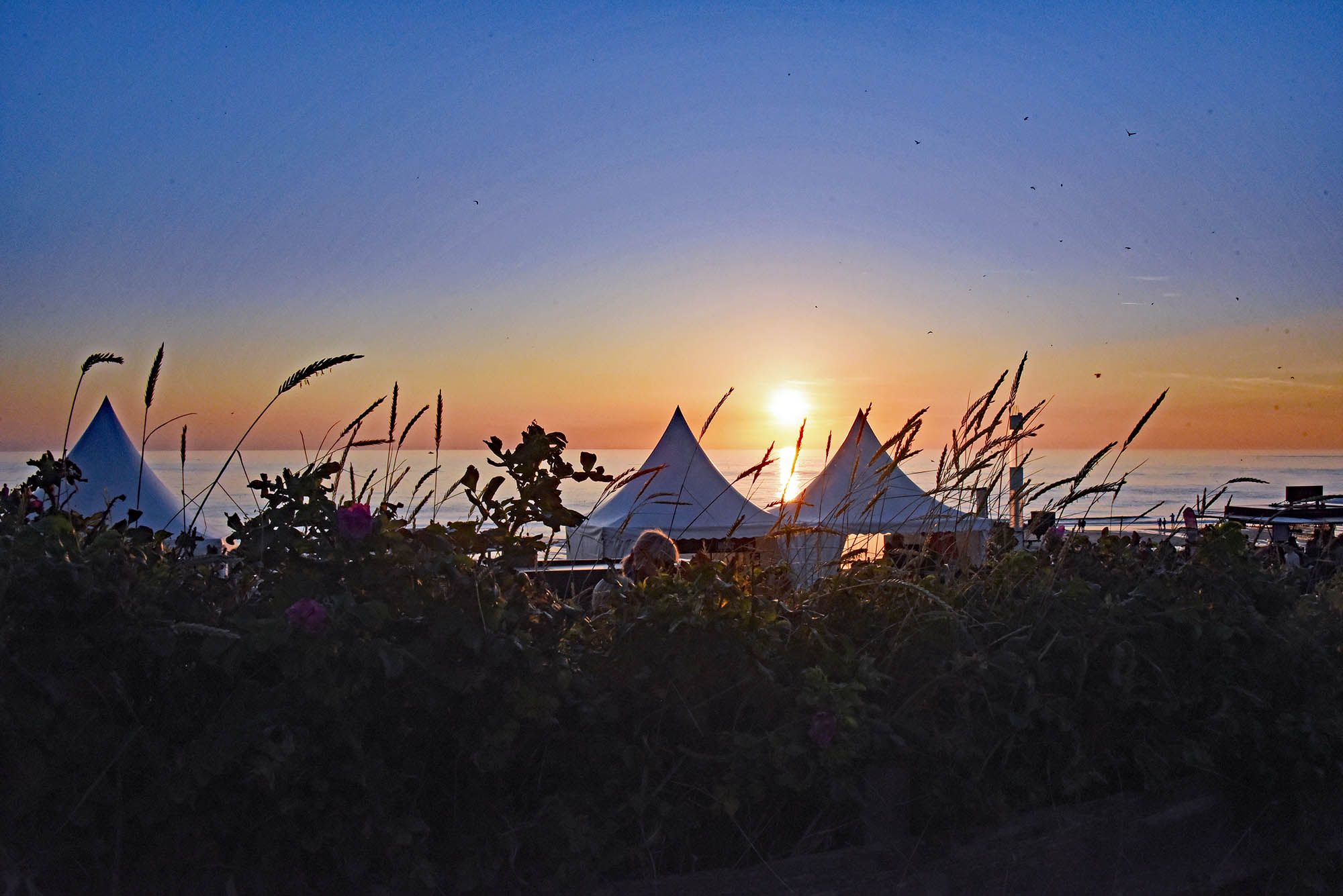 Abendstimmung beim Westerländer Winzerfest auf der Promenade