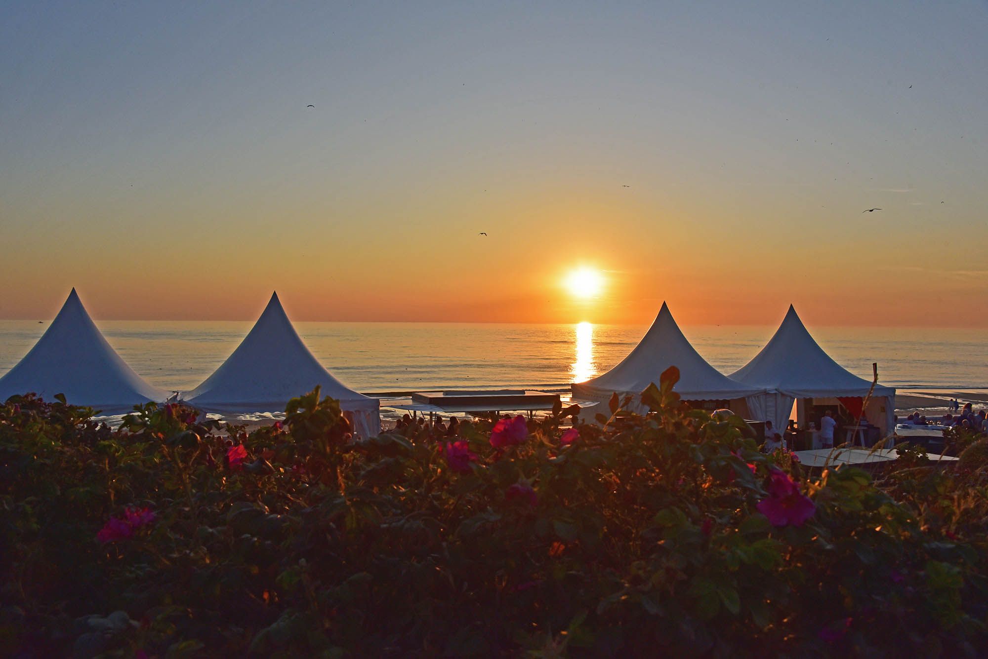 Abendstimmung beim Westerländer Winzerfest auf der Promenade