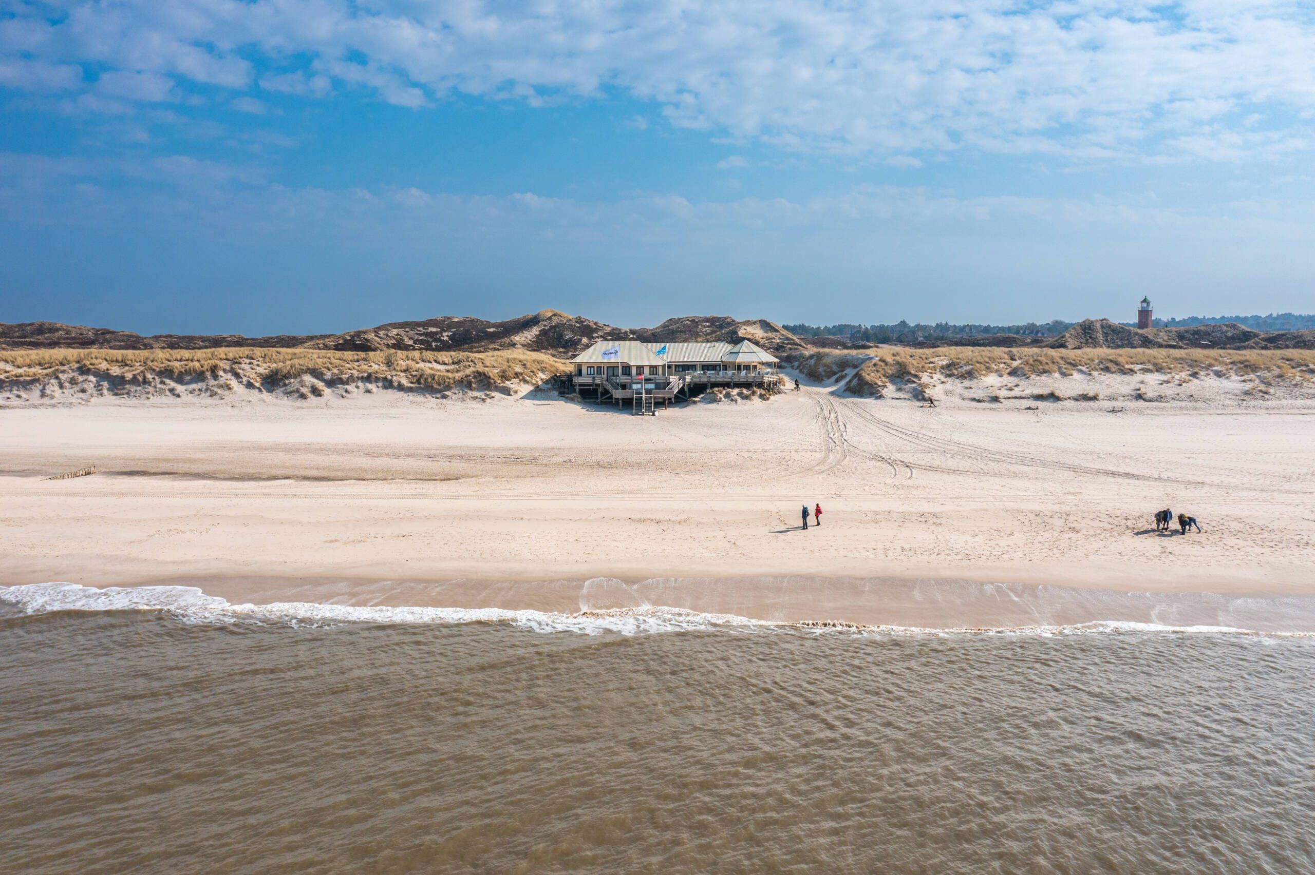 Strandrestaurant Kaamps7 Drohnenaufnahme Kampen