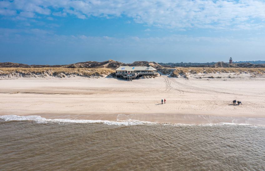 Strandrestaurant Kaamps7 Drohnenaufnahme Kampen