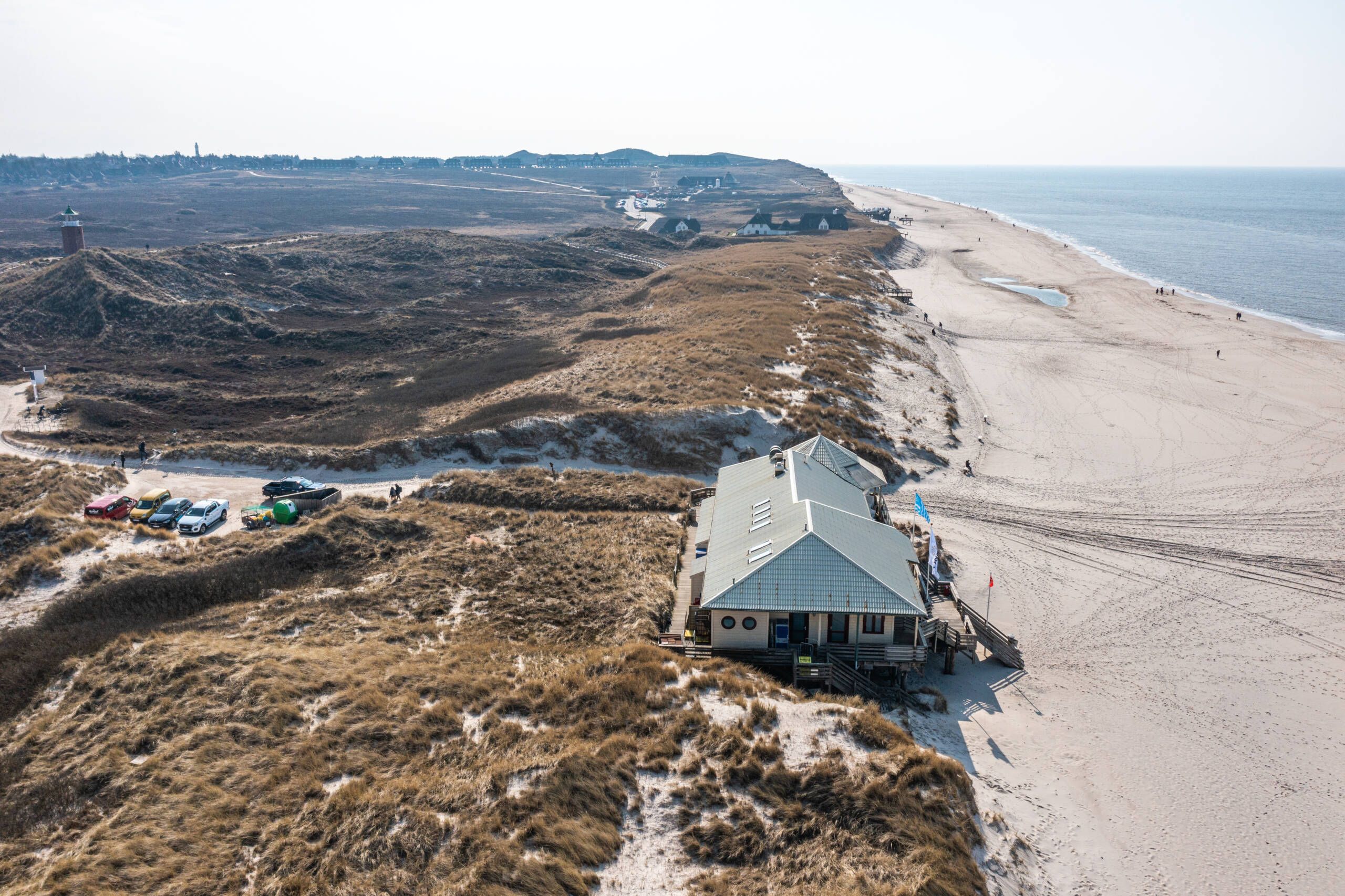 Strandrestaurant Kaamps7 Drohnenaufnahme Kampen