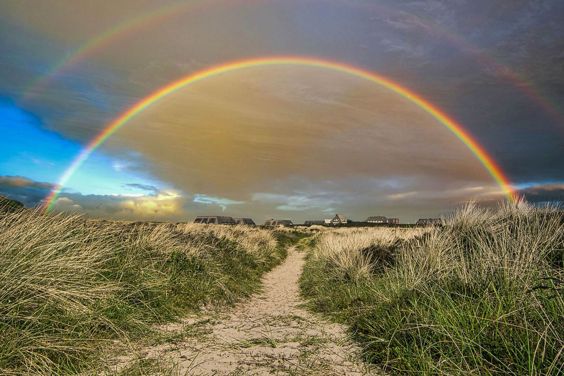 Doppelter Regenbogen in Kampen auf Sylt